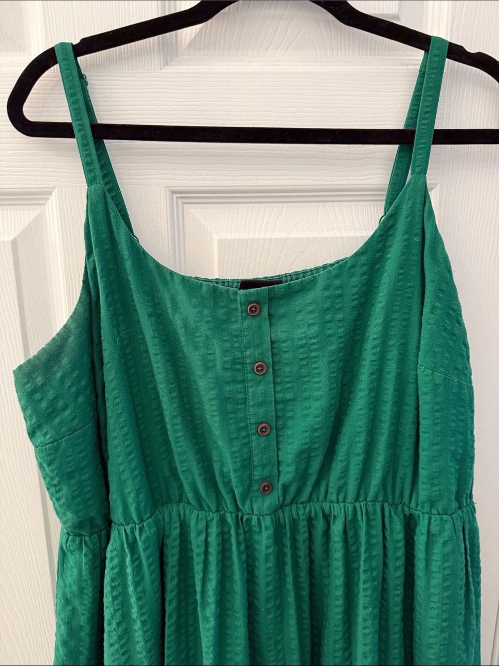 torrid Emerald Green Tiered Maxi Dress with Spaghetti Straps - Picture 3 of 6